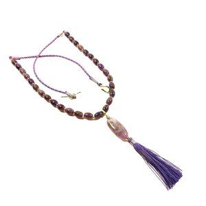 KENDRA SCOTT Insley Yellow Gold Plated & Amethyst Convertible Necklace